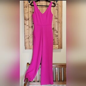 Crystal Sky Hot Pink Sleeveless Wide Leg Jumpsuit S